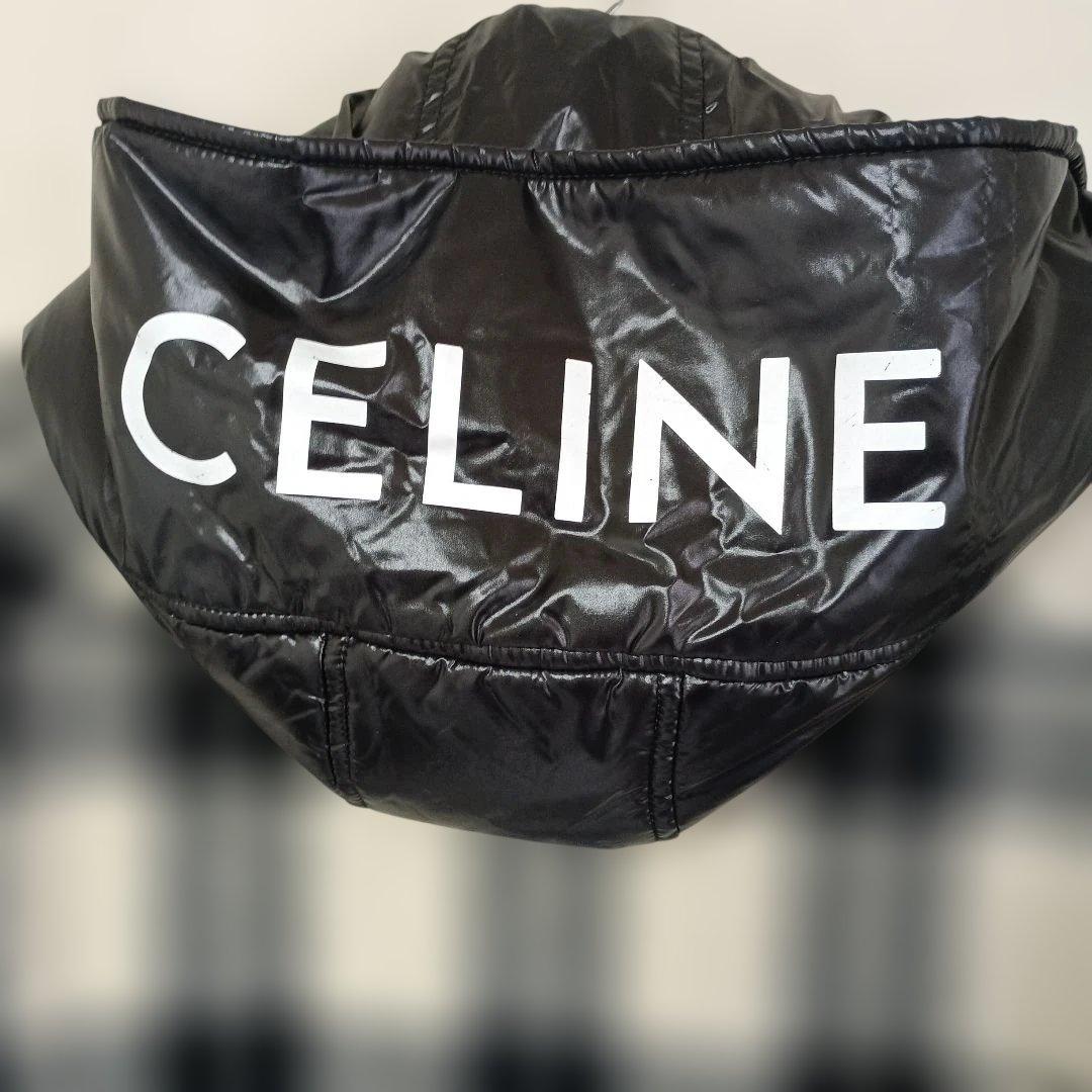 CELINE チェック柄ジャケット フード付48サイズ