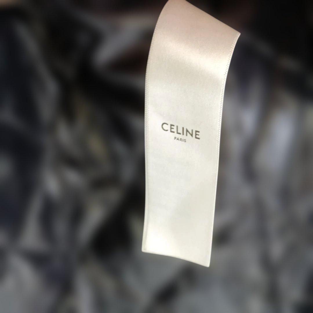 CELINE チェック柄ジャケット フード付48サイズ