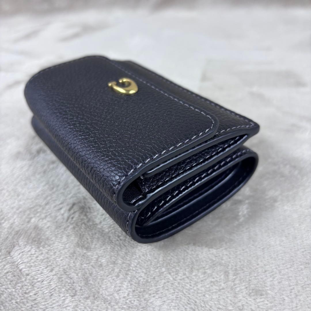 新品未使用　現行 COACH 三つ折り財布 ミニ トライフォールド ウォレット
