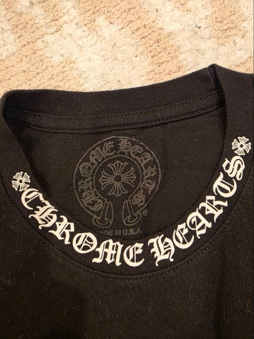 トップス CHROME HEARTS Neck Logo Tee Size S