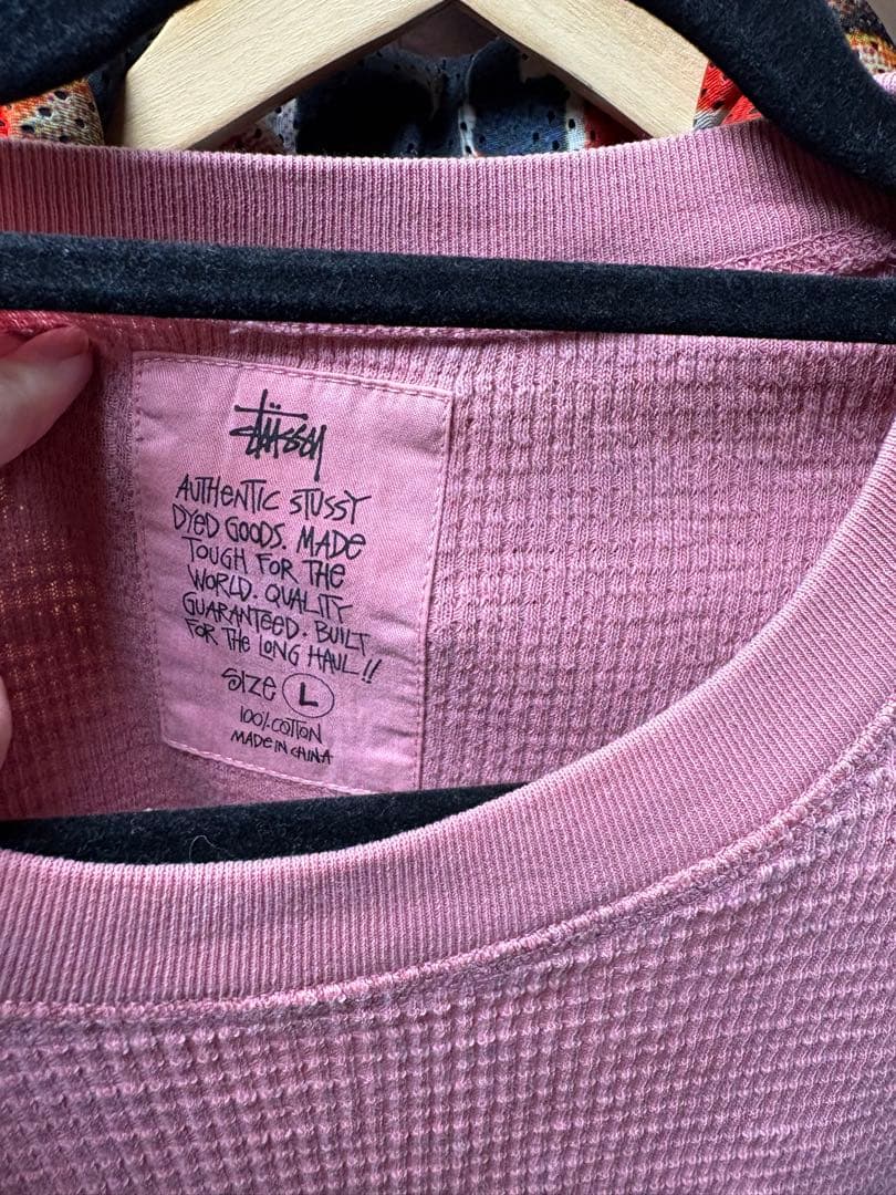 stussy thermal ピンク