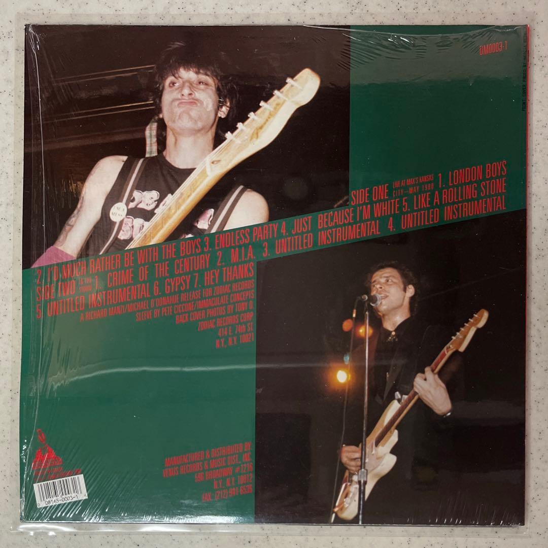 極美盤! JOHNNY THUNDERS & WAYNE KRAMER! LP