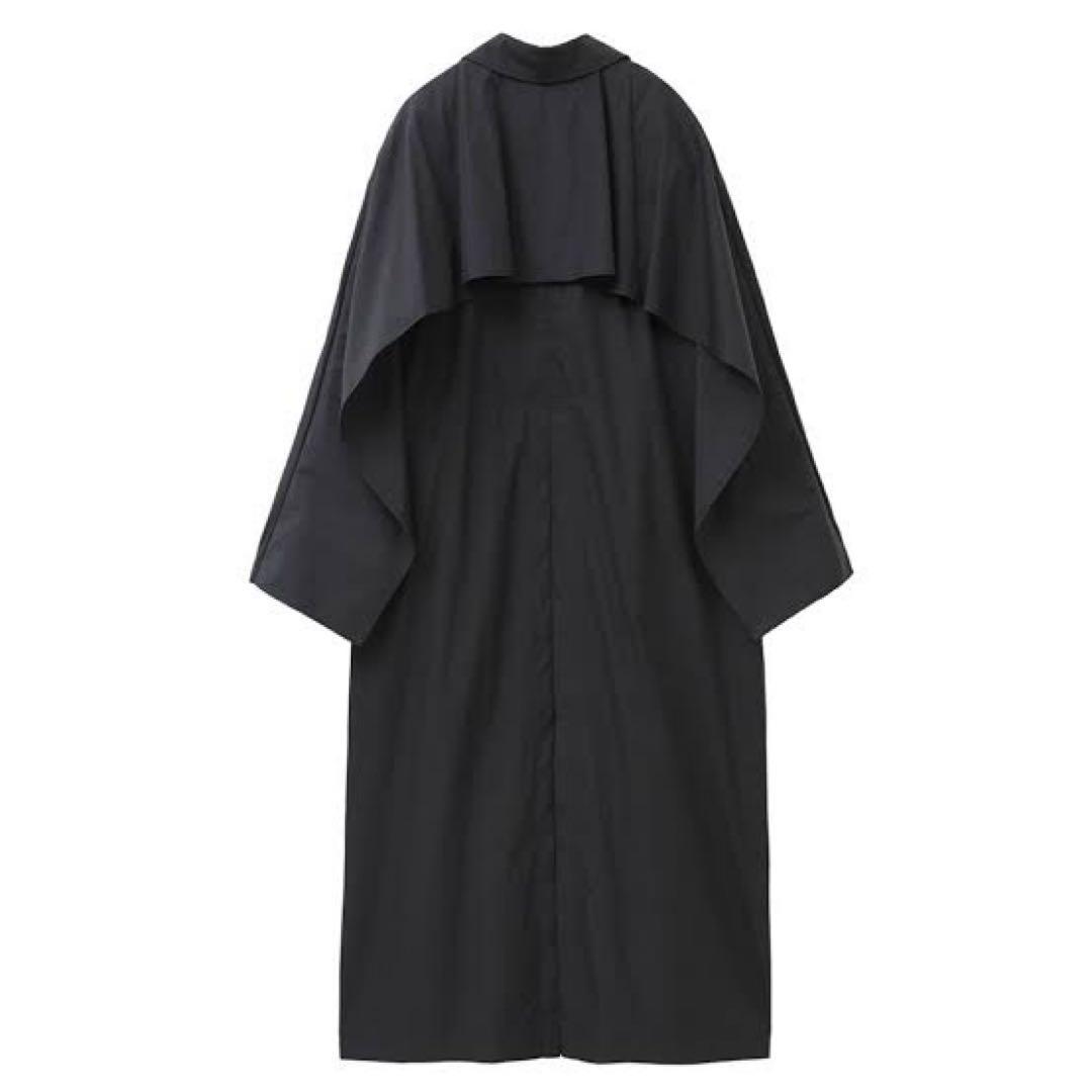 CLANE BACK FRILL Spring coat ブラック