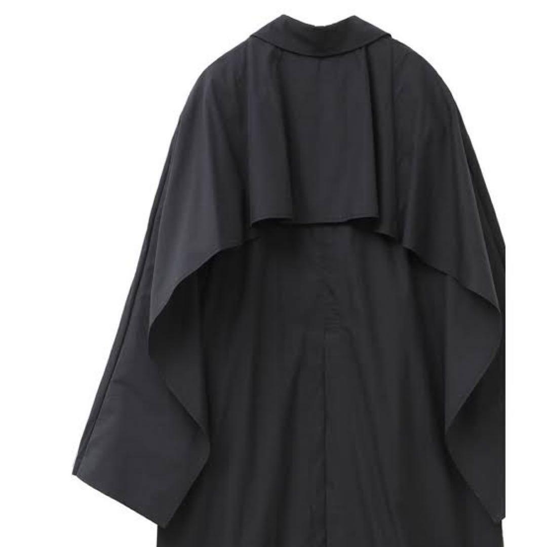 CLANE BACK FRILL Spring coat ブラック