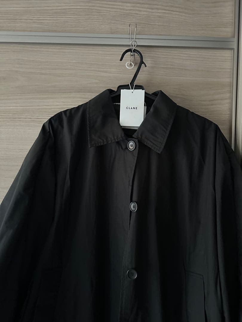 CLANE BACK FRILL Spring coat ブラック