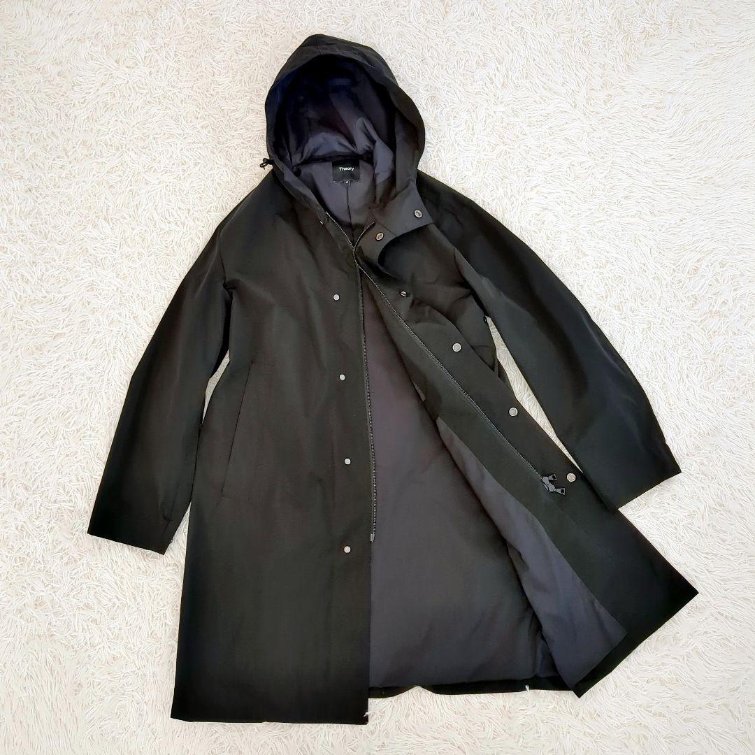極美品✨️Theory　セオリー　撥水モッズコート　近年モデル　ブラック　フード