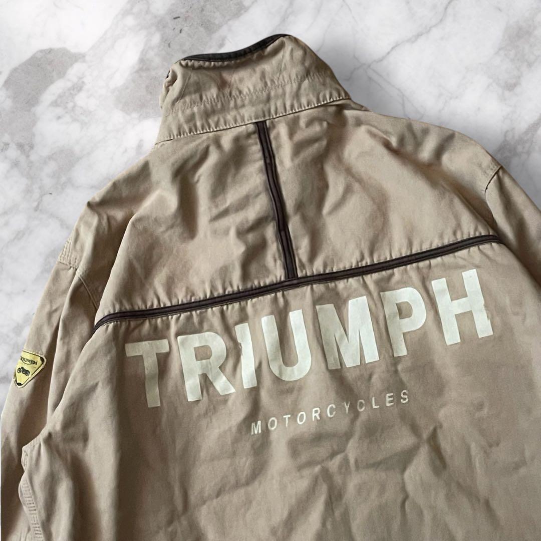 USA古着PaulSmith×Triumphキャンバスジャケット地希少カーキXL