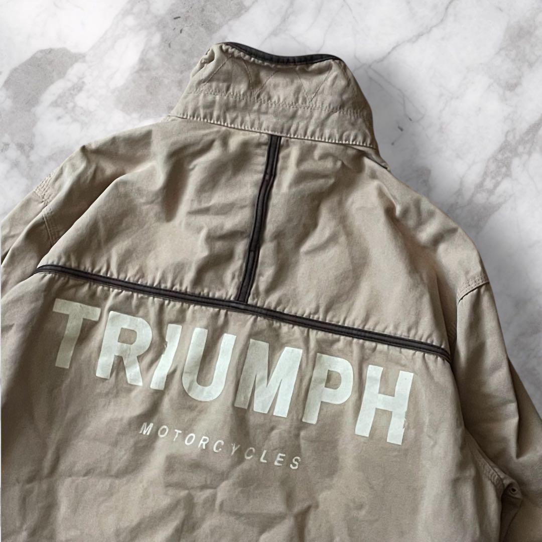 USA古着PaulSmith×Triumphキャンバスジャケット地希少カーキXL