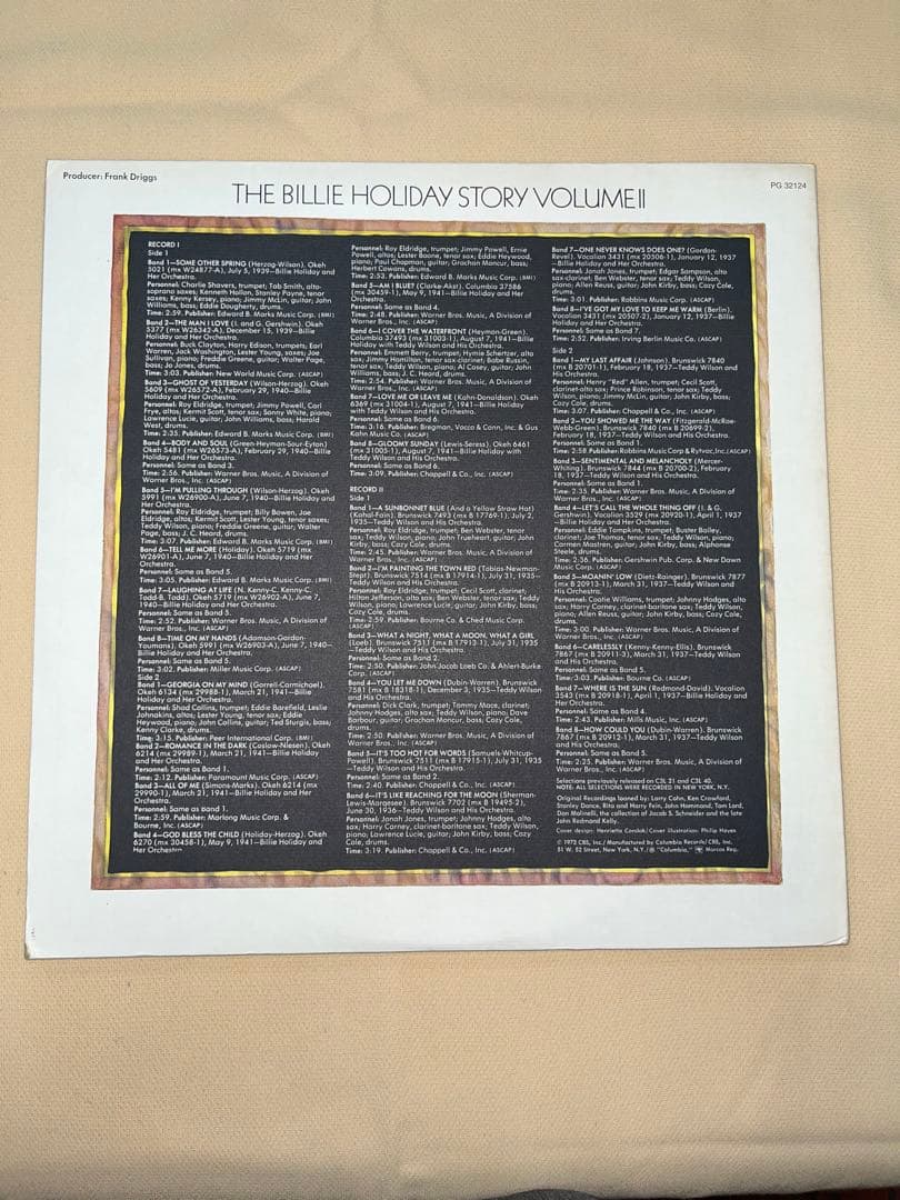 ビリーホリデイ BILLIE HOLIDAY/STORY VOLUME II