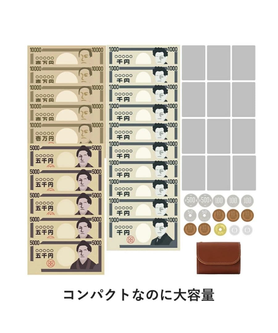 COTOCUL ブラウンレザーミニ財布