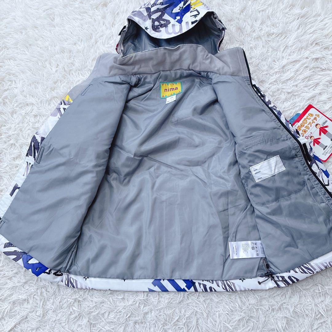 【新品】nima ニーマ キッズ スキーウェア 150 上下セット スノボ 総柄