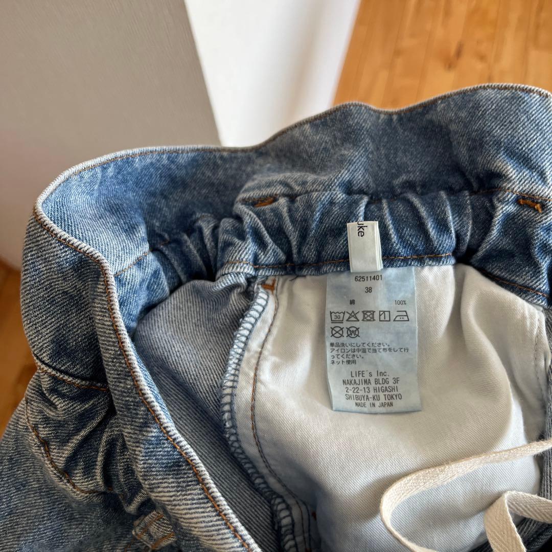 【38size】anuke Waist Tuck Denim