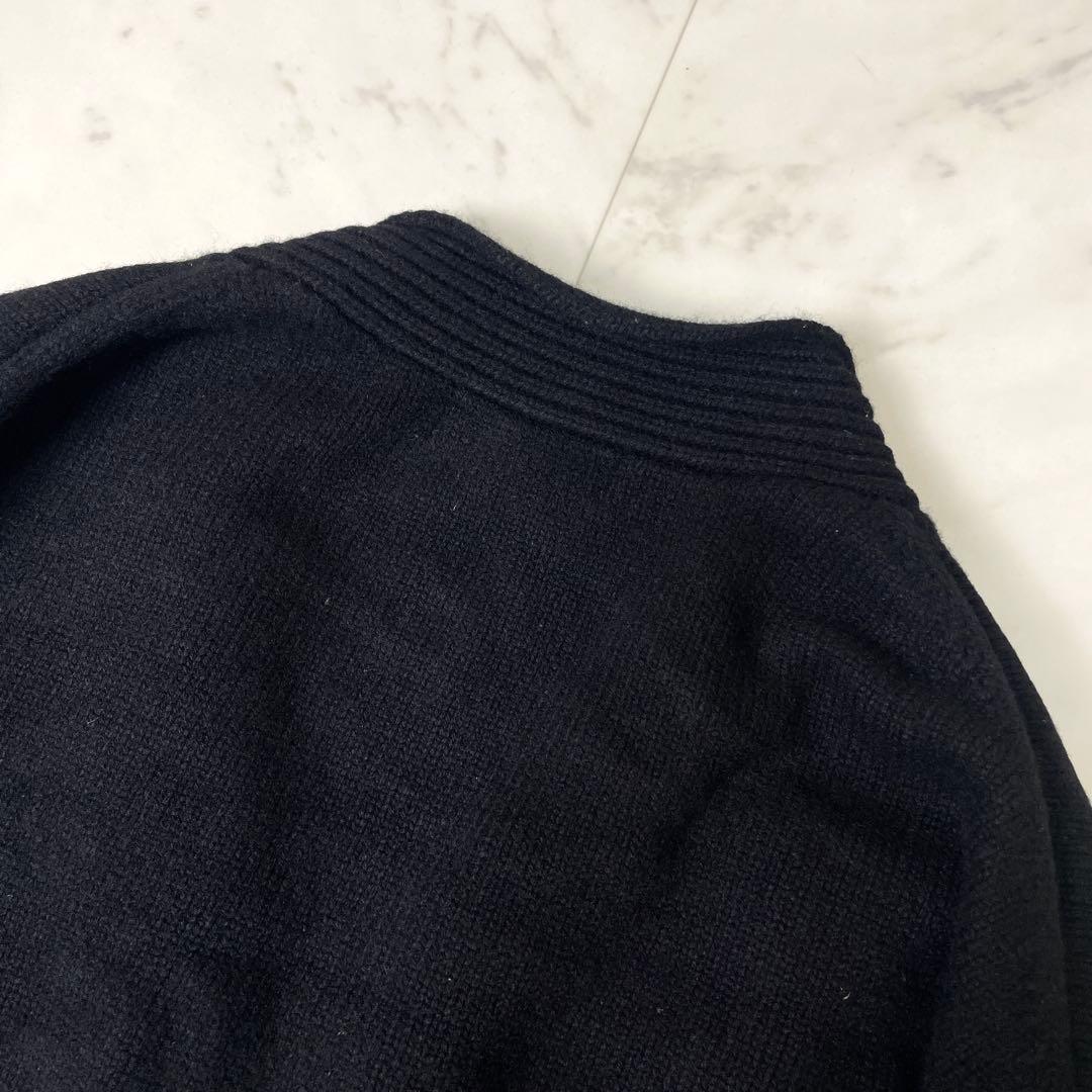 専用【良品】マチャット ウールエルボーパッチカーディガン F 黒
