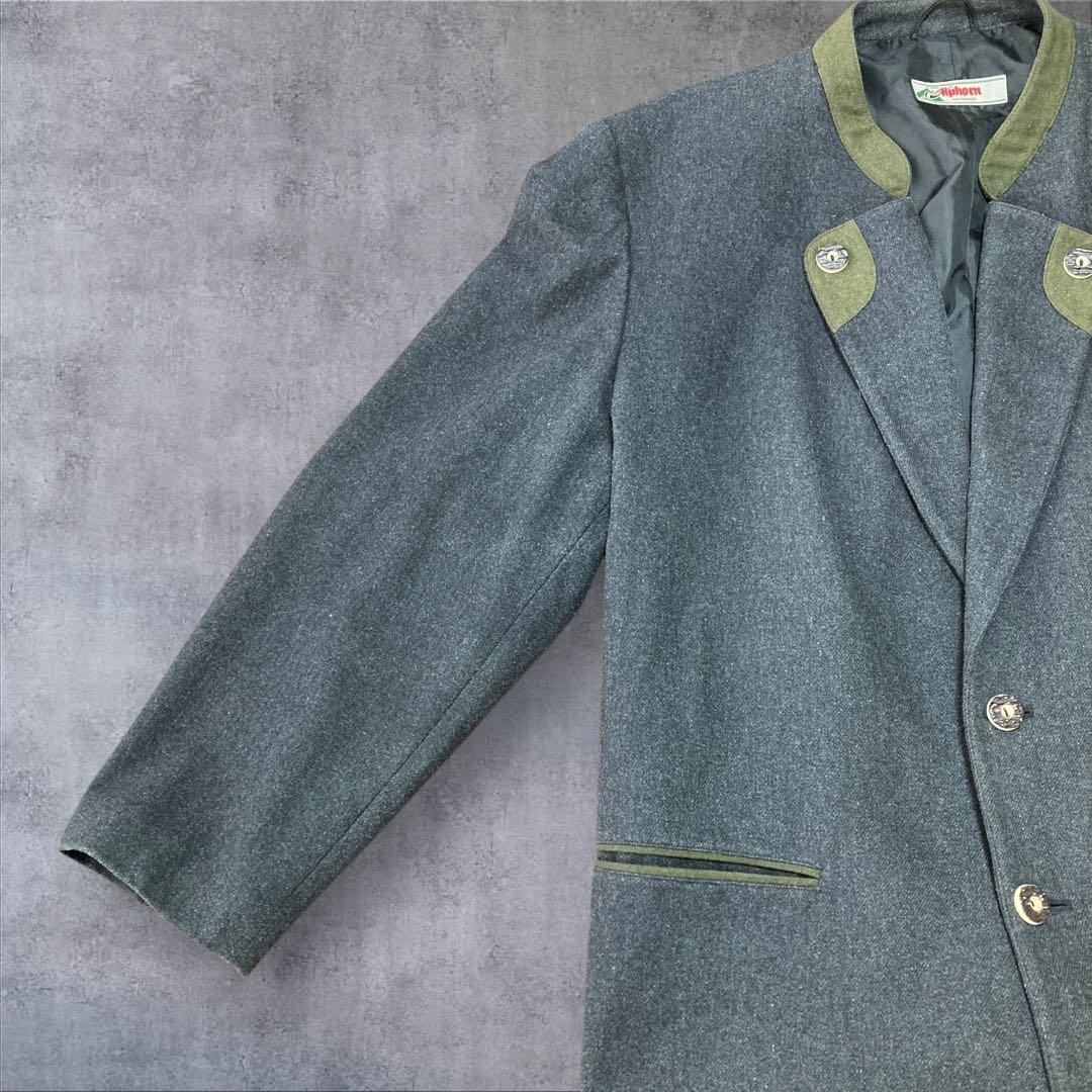 【美品】Euro Vintage チロリアンジャケット ウール 56 ユーロ