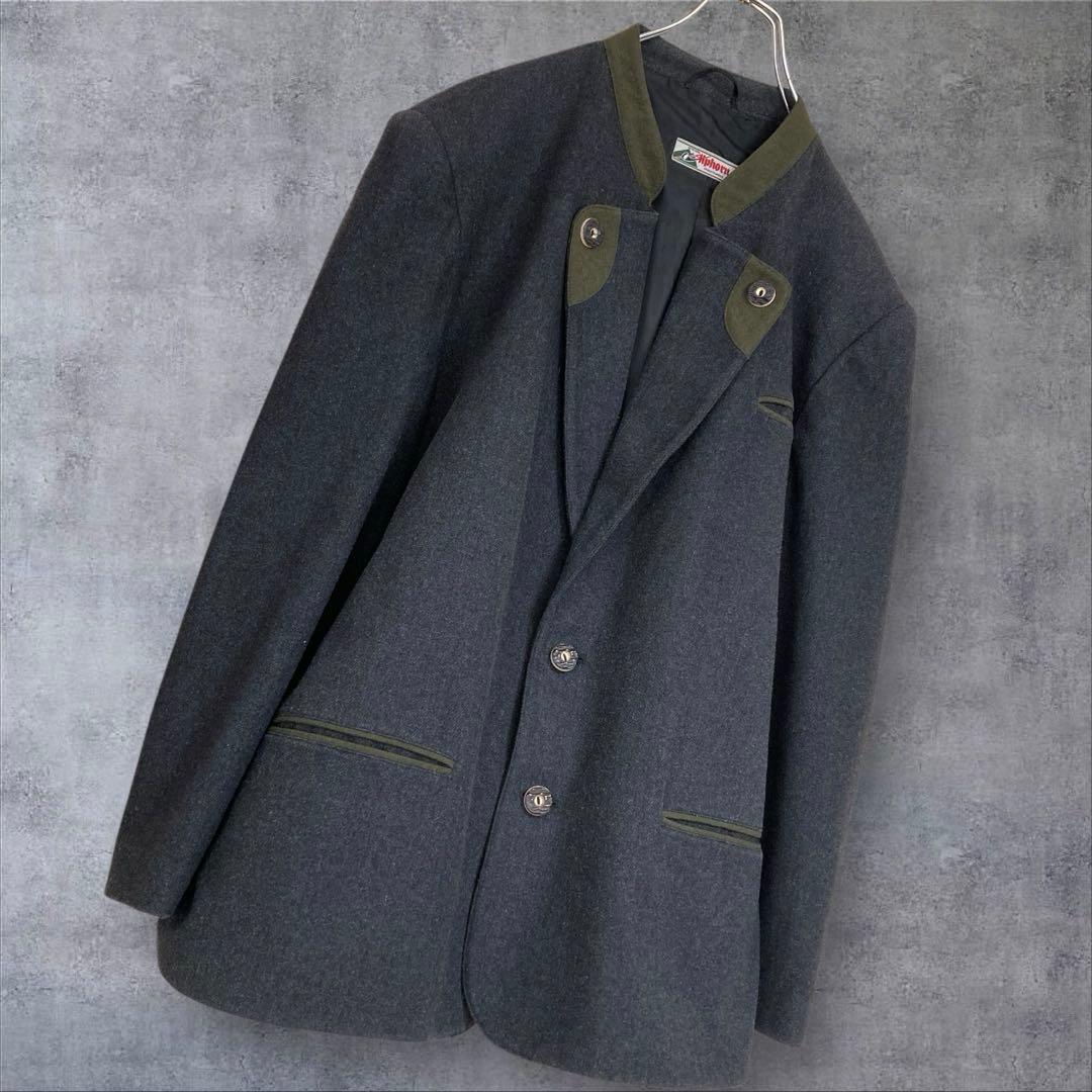 【美品】Euro Vintage チロリアンジャケット ウール 56 ユーロ