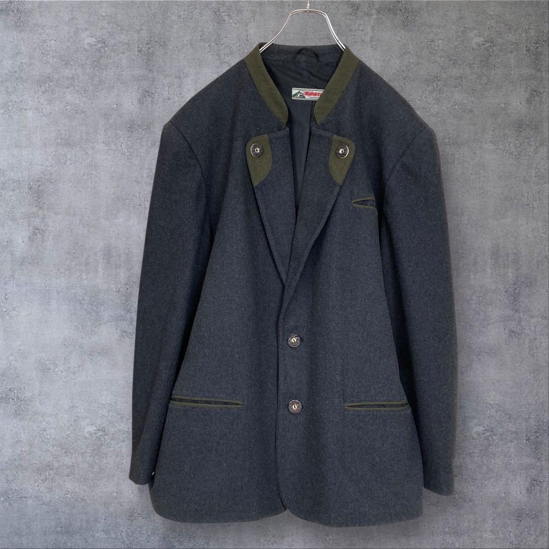 【美品】Euro Vintage チロリアンジャケット ウール 56 ユーロ