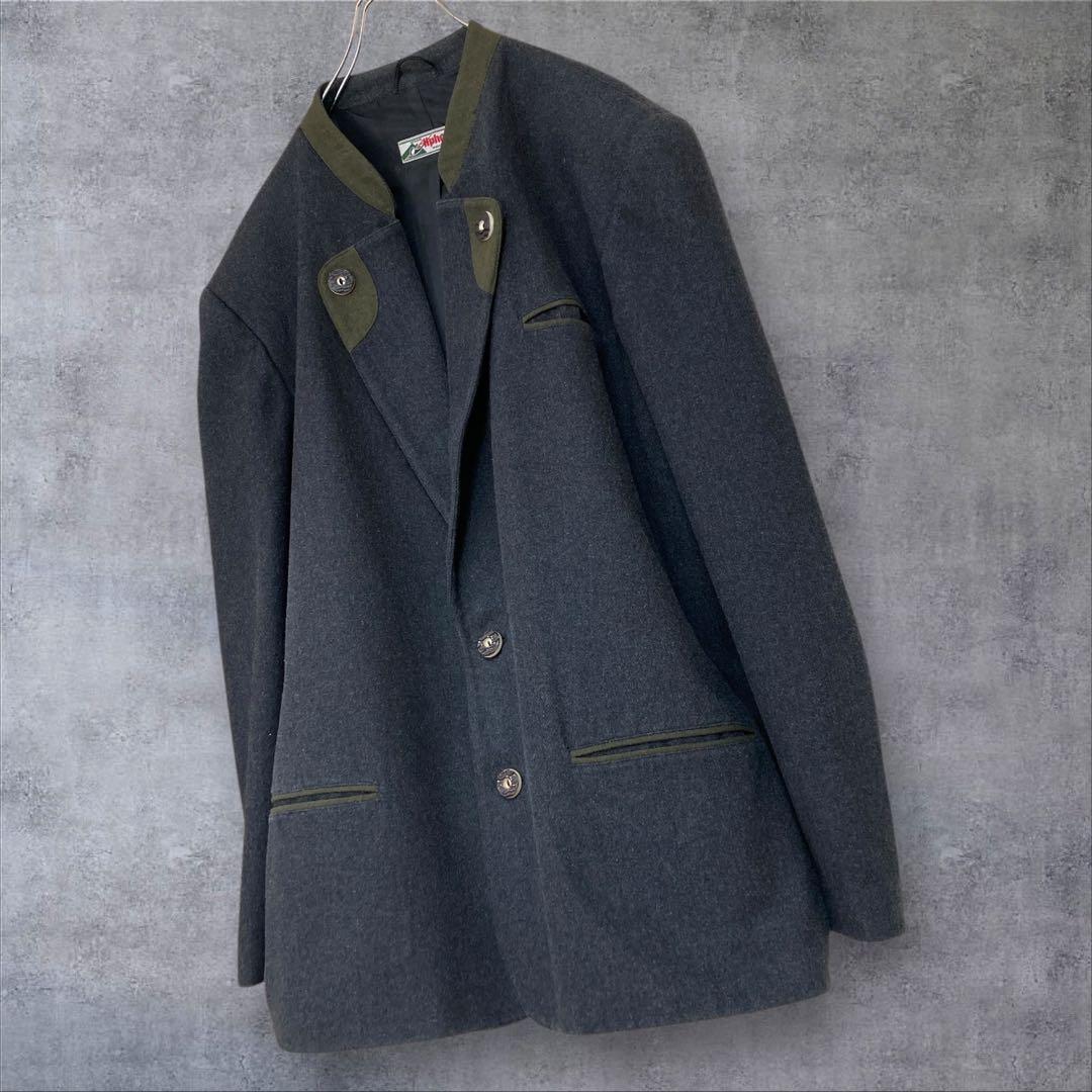 【美品】Euro Vintage チロリアンジャケット ウール 56 ユーロ