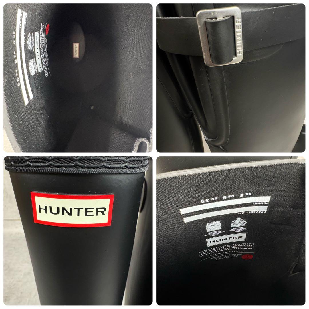 HUNTER ハンター　UK6 オリジナル バックアジャスタブル ブーツ　黒