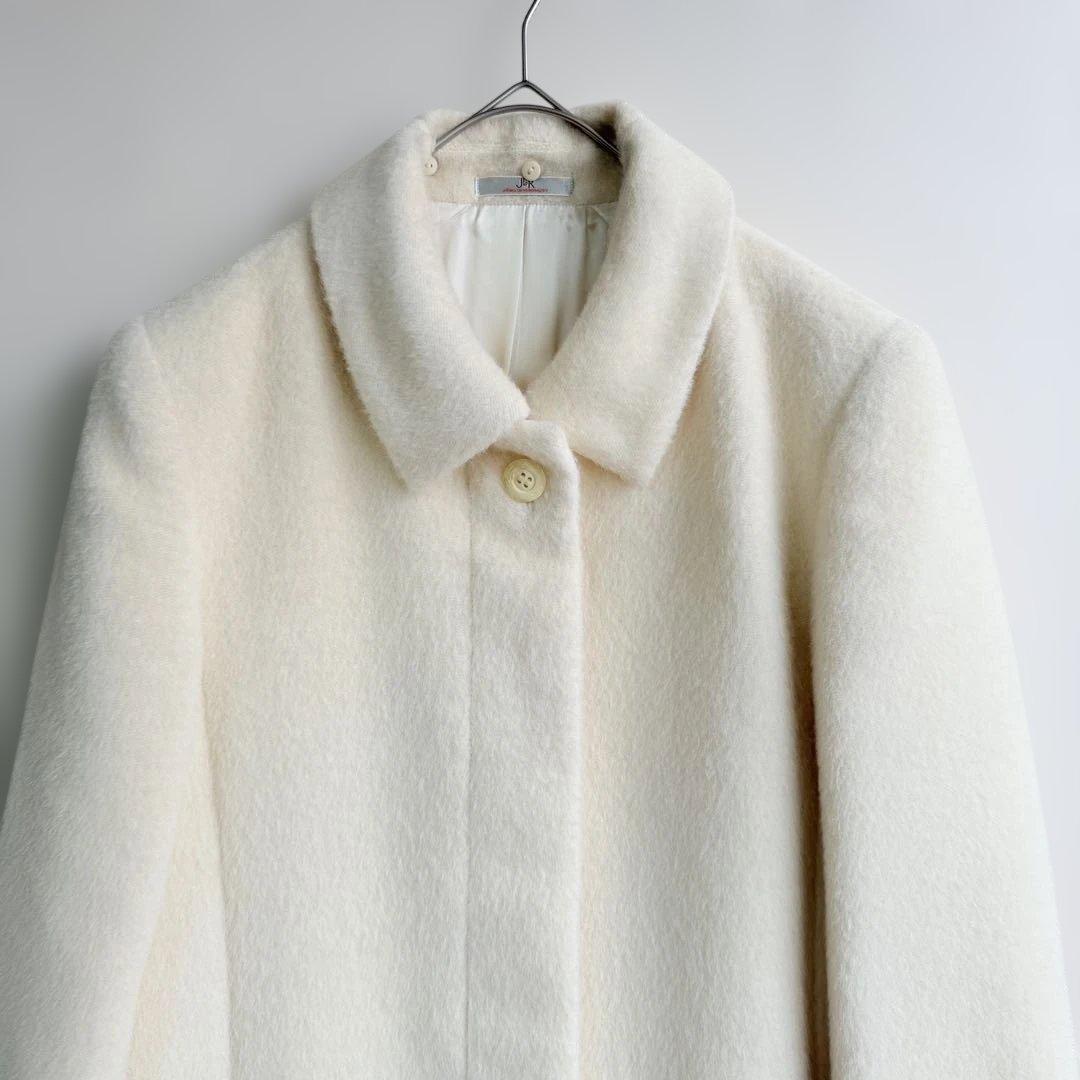 美品　日本製　J&R ジェイアンドアール　ロングコート　アルパカ100% 白