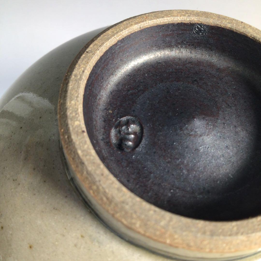 Ｍ３１６　茶碗　『膳所焼』『淡海ぜぜ　陽炎園造』『安南写七賢人絵』　共箱　茶道具