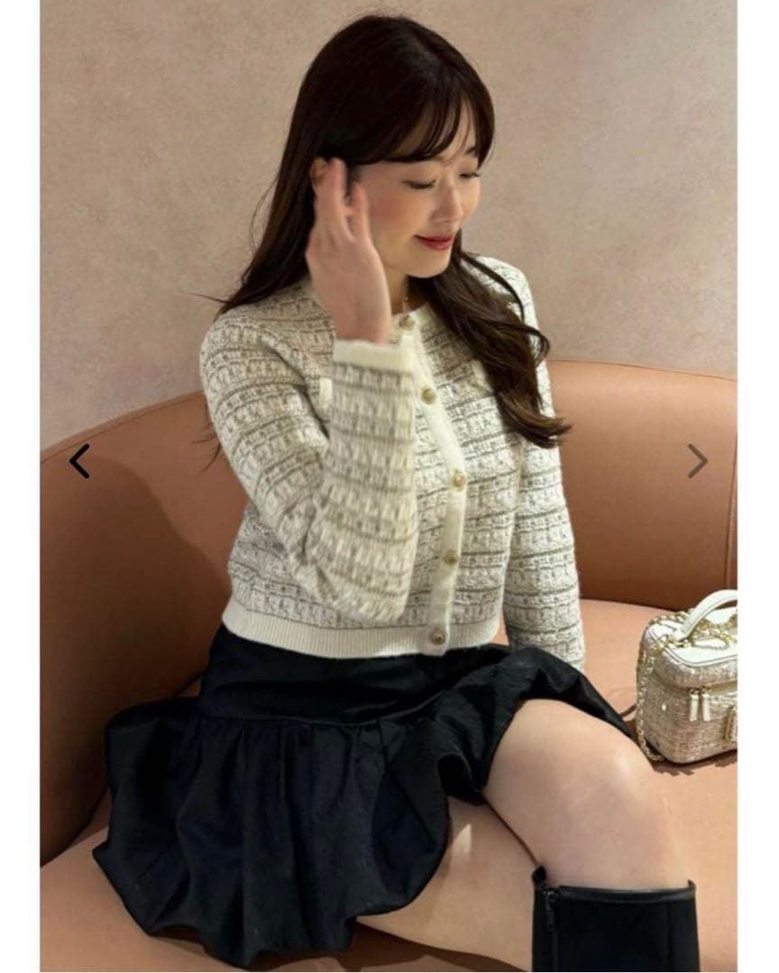 トップス herlipto bristol tweed knit cardigan