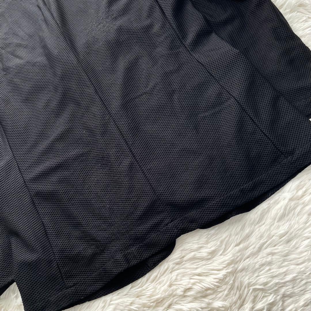 美品✨ニコル　テーラードジャケット　凸凹生地　ストレッチ　洗える　黒　XL