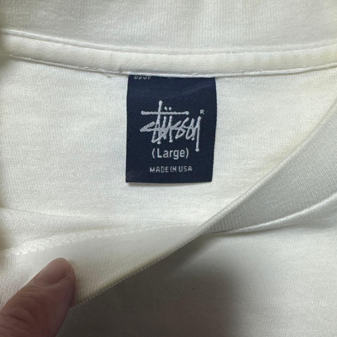 STUSSY N°4 ホワイト Tシャツ L