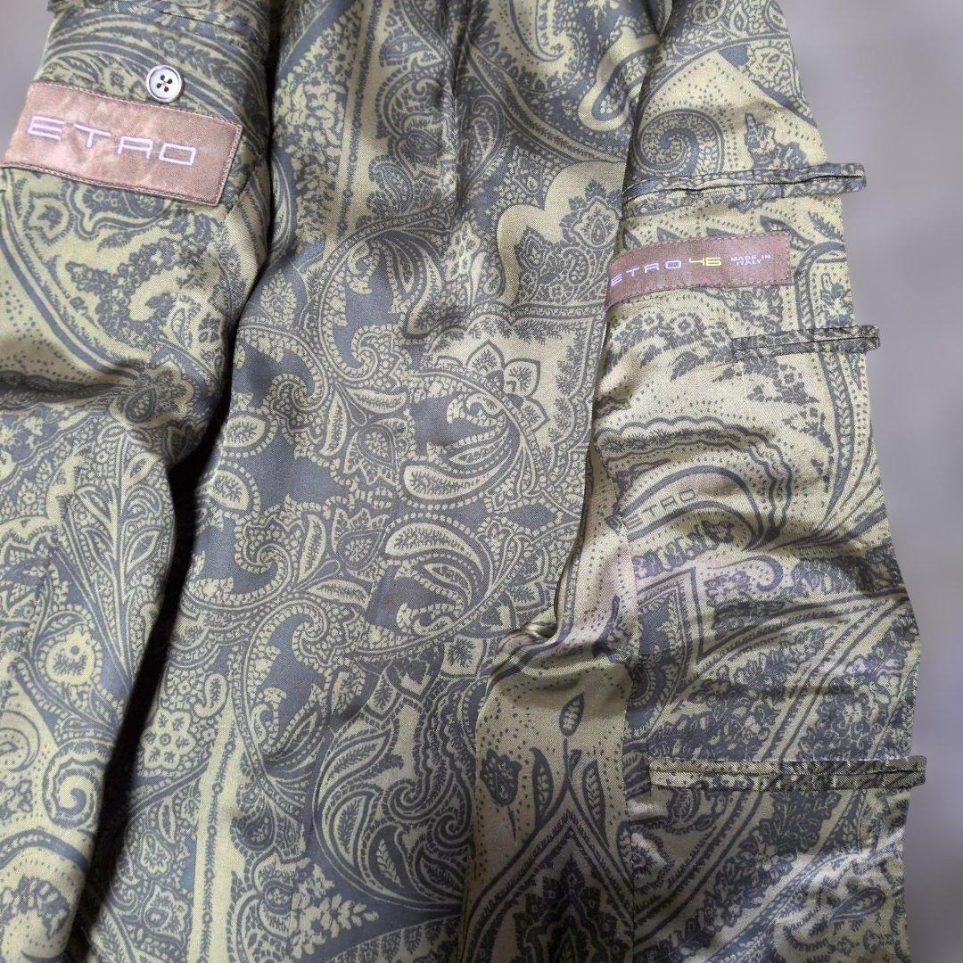 ETRO ☆チェック柄/裏地シルクペーズリー柄☆☆ テーラードジャケット