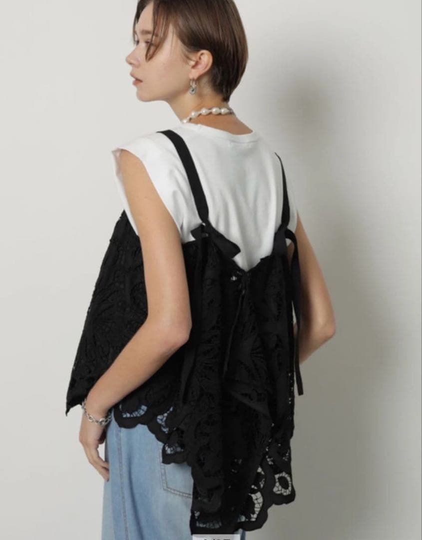 新品タグ付✨CADUNE カットワーク　レースキャミ　カデュネ　チュニック