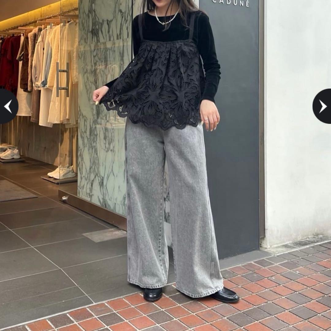 新品タグ付✨CADUNE カットワーク　レースキャミ　カデュネ　チュニック