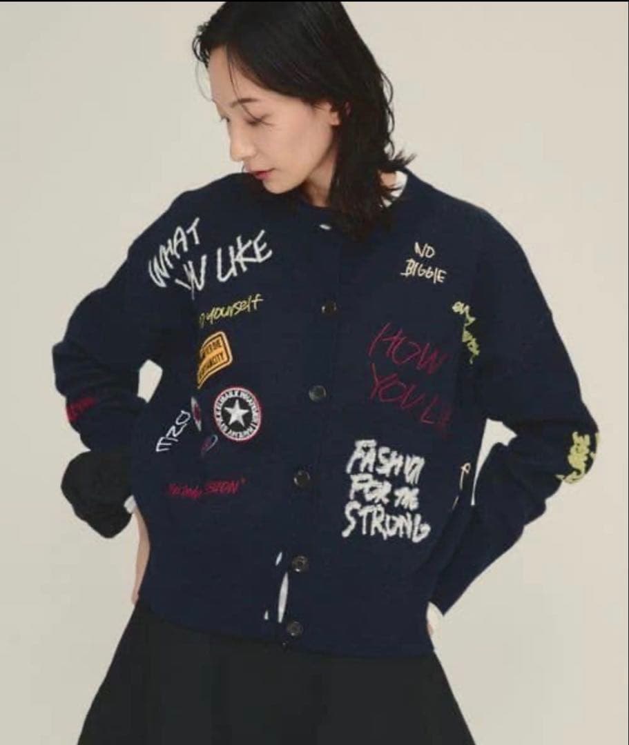 【美品】即完売JEANASIS eL+1 Graffiti Cardigan