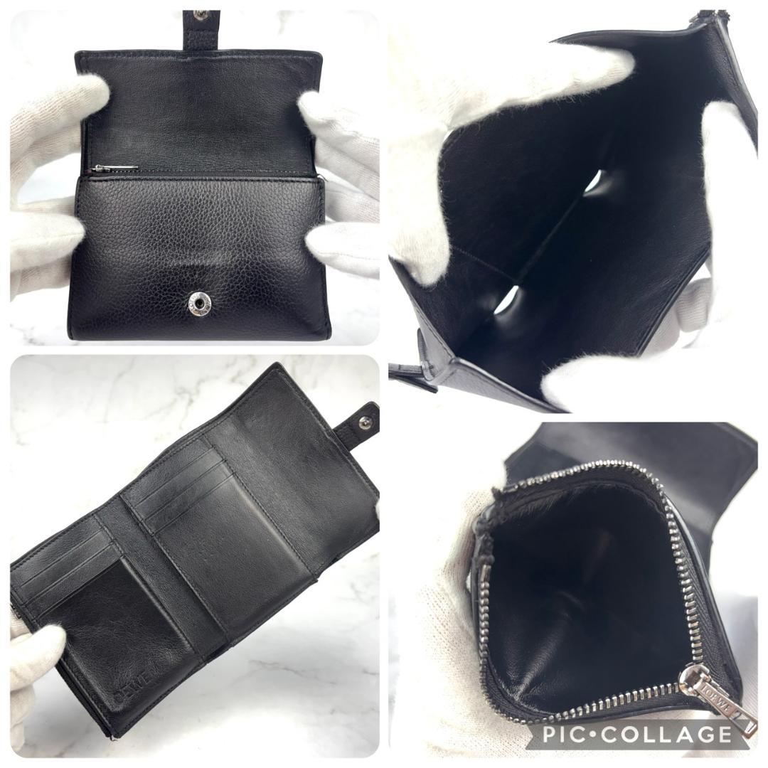 【最終値下】LOEWE⭐ロエベ【バーティカルウォレット】折り財布 アナグラム 黒