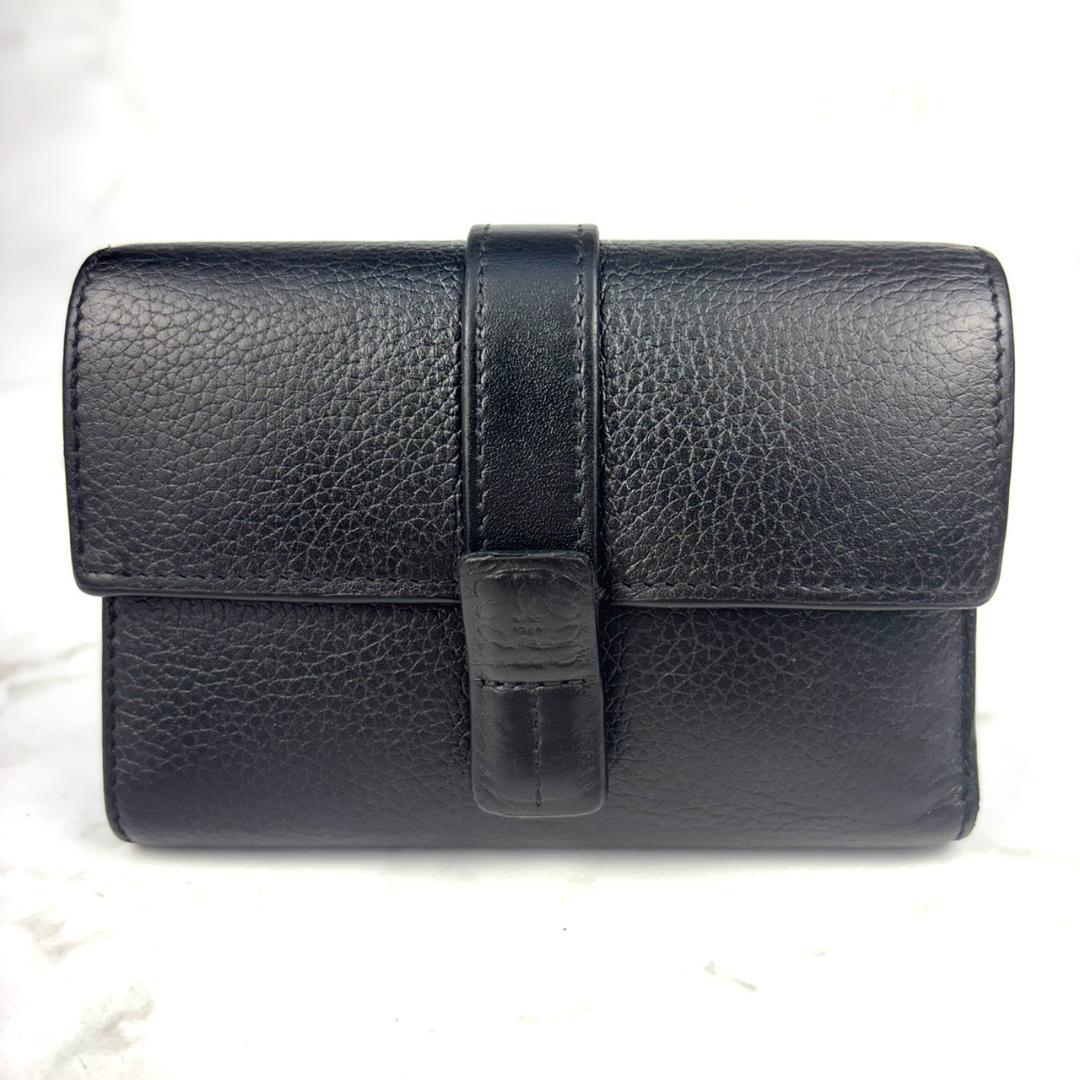 【最終値下】LOEWE⭐ロエベ【バーティカルウォレット】折り財布 アナグラム 黒
