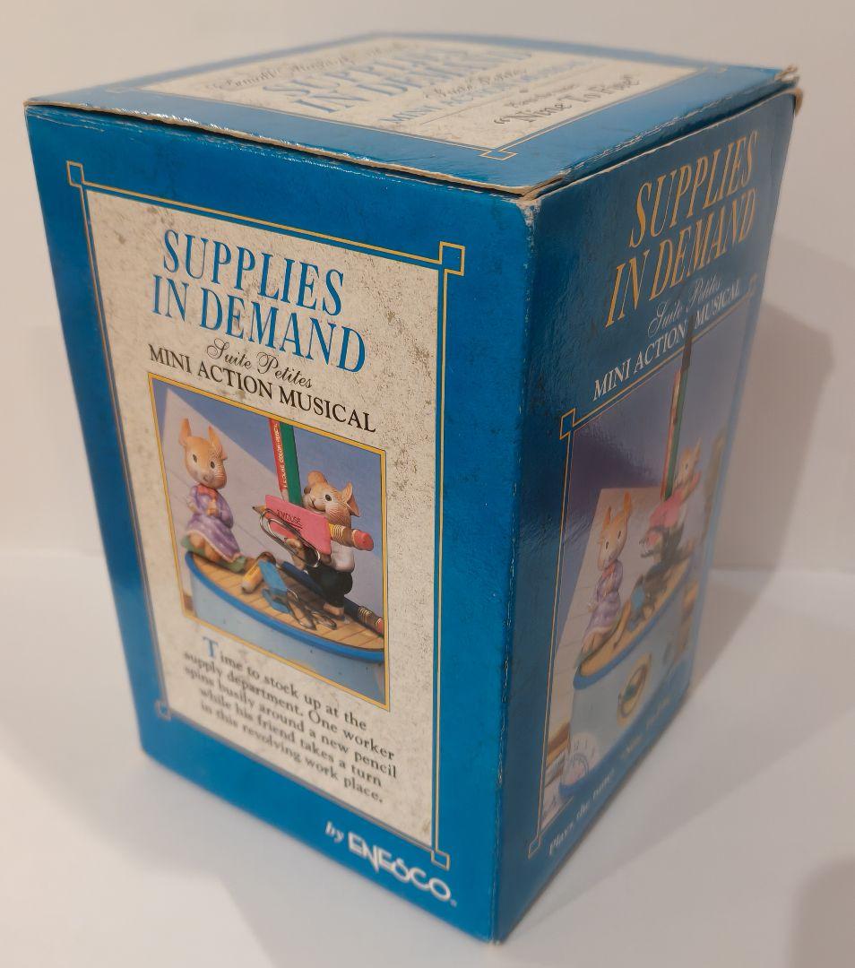箱付き ENESCO エネスコ オルゴール 1995年製 ネズミ モチーフ