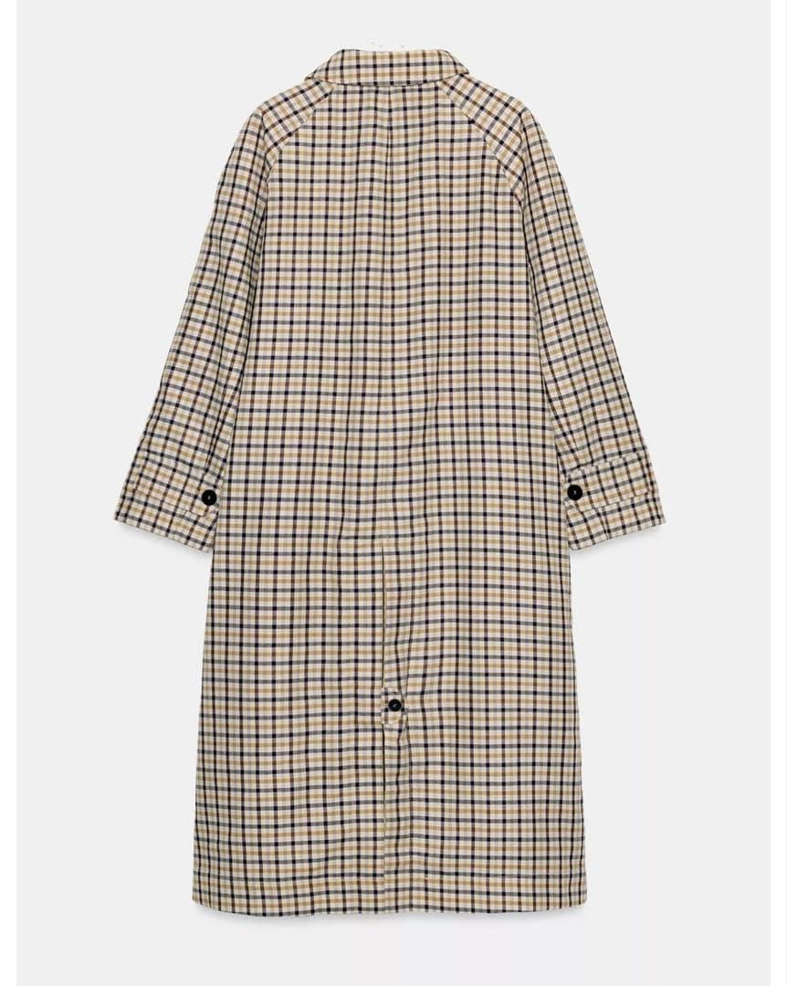タグ付き新品★ZARAのリバーシブルチェック柄トレンチコート★XSサイズ★完売品
