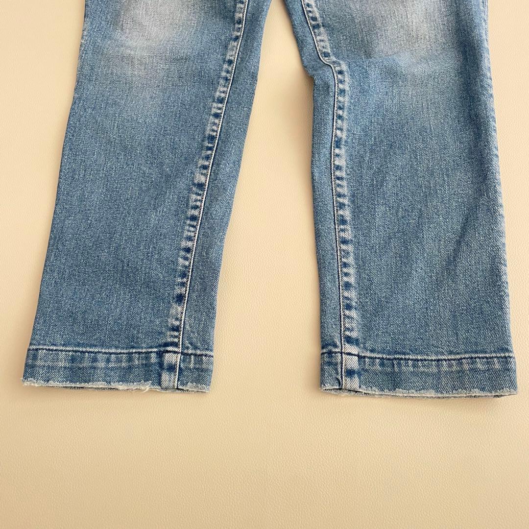 美品✨45R ライ麦ストレッチデニムのNEW桃比女（加工） テーパード　R刺繍