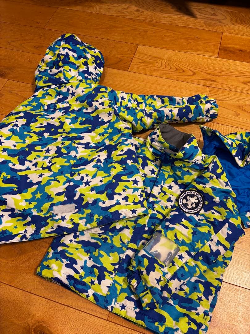 【双子】110cm Disney IGNIO スキーウェアセット×2 ディズニー