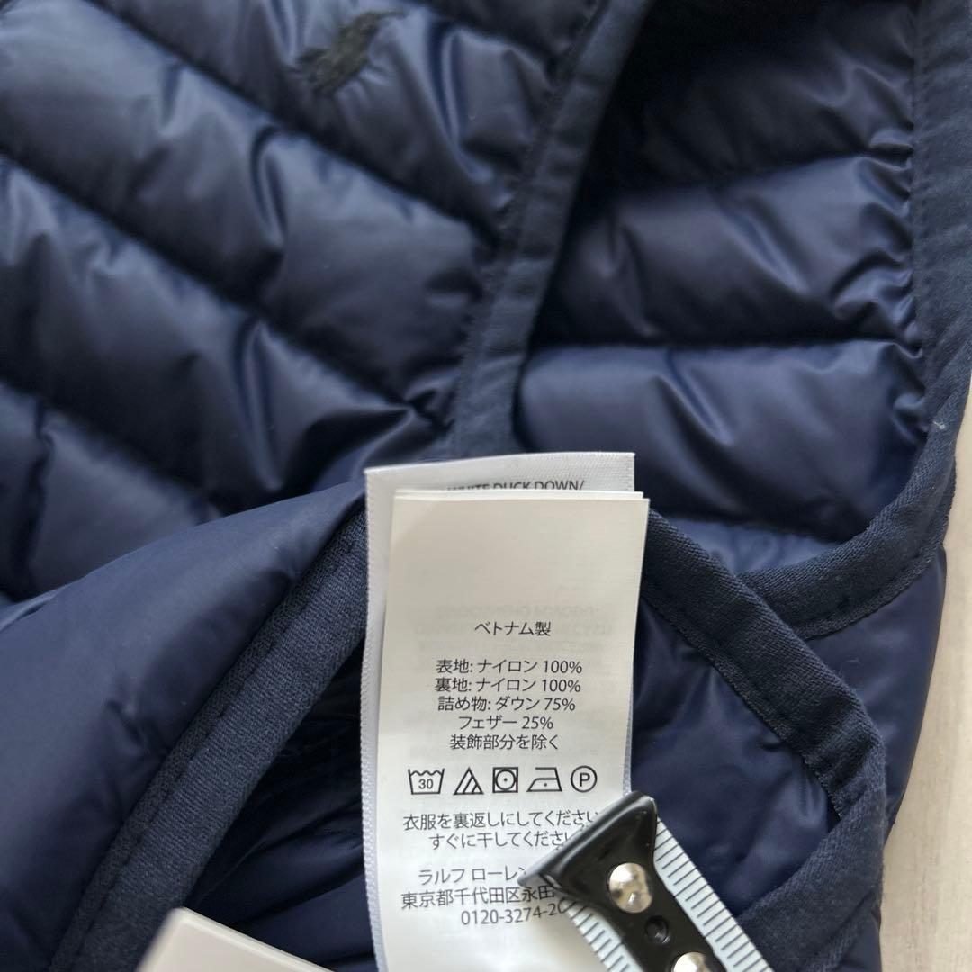 ラルフローレン　ダウン　ベスト　2T ネイビー　軽量