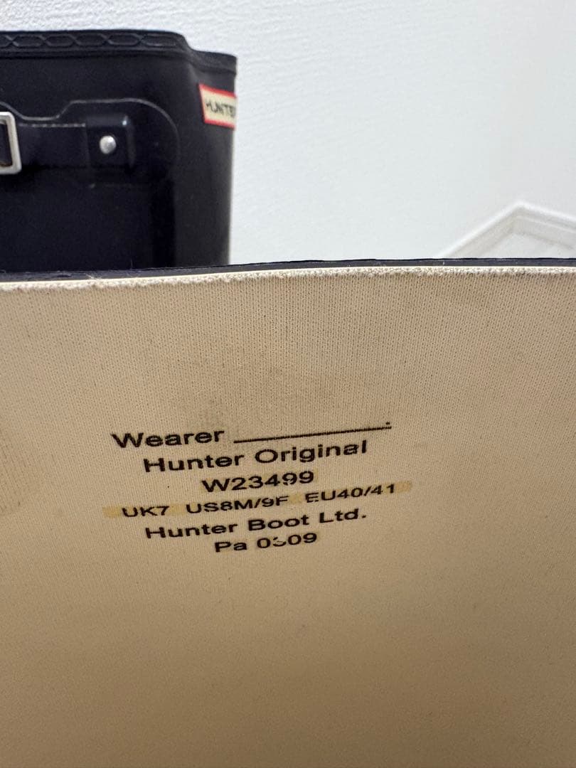 25.5〜26㎝★美品HUNTERレインブーツUK7 ハンターブーツ 長靴 紫
