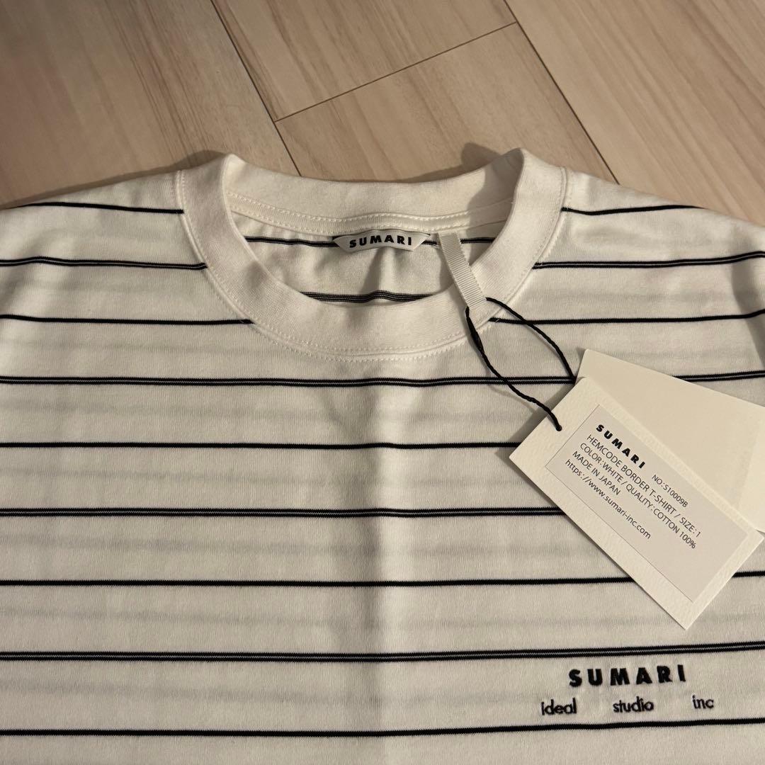 トップス SUMARI HEMCODE OG BORDER T-SHIRT (WHITE)