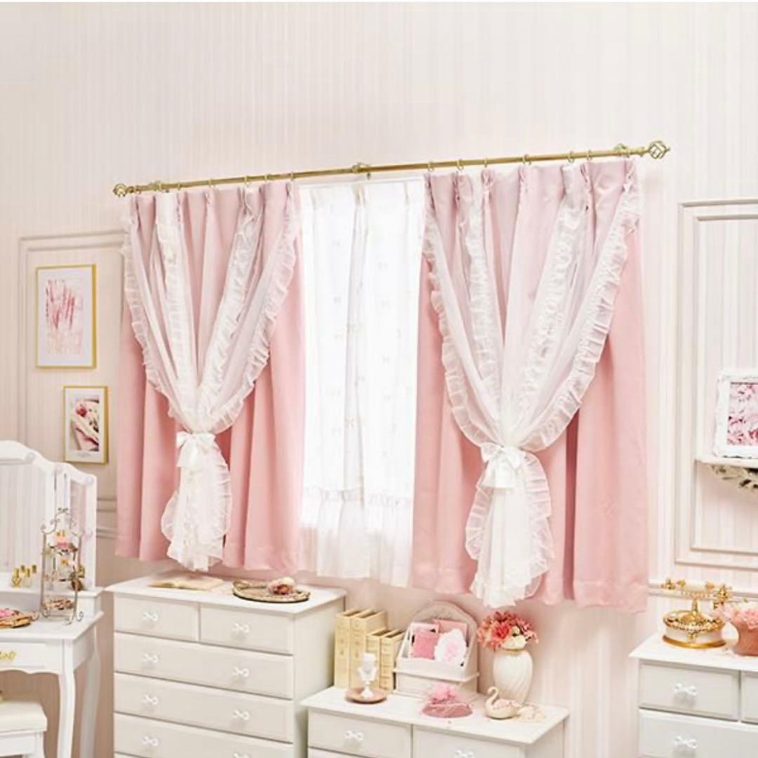 Romantic Princessマーメイドリボンフリル遮光カーテン