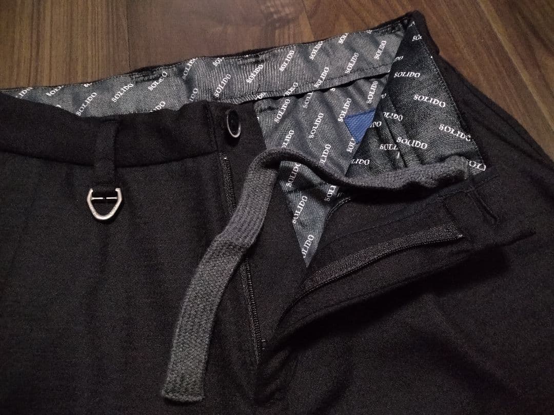 SOLIDO ソリード パンツ ウール混 黒 サイズ01 新品