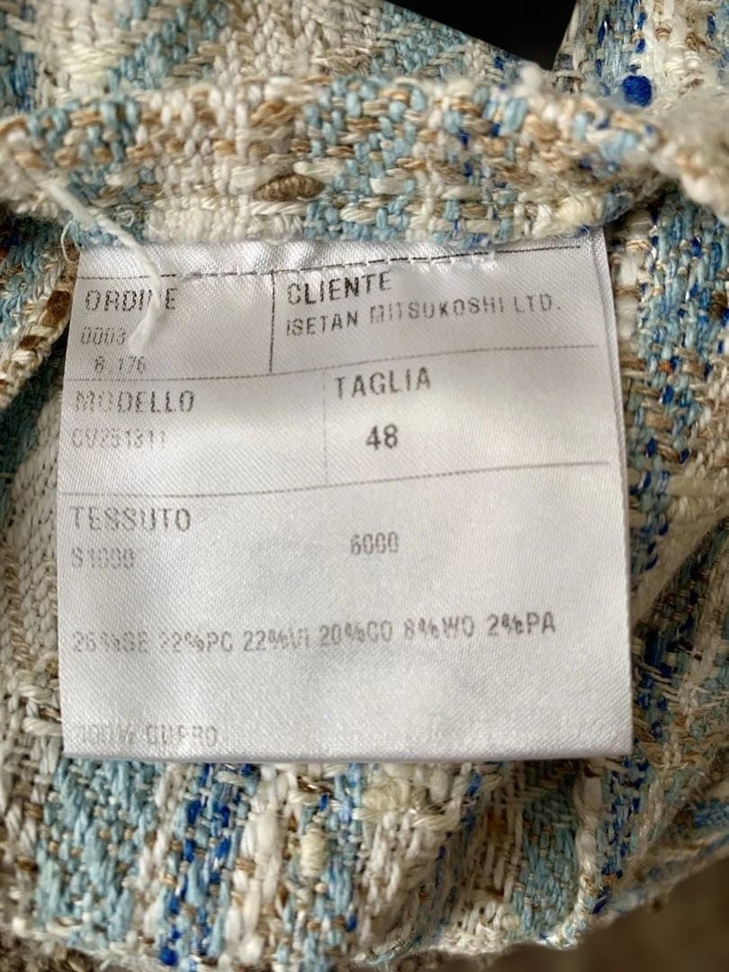 エルネスト　伊勢丹　イタリア製　チェック柄 テーラードジャケット