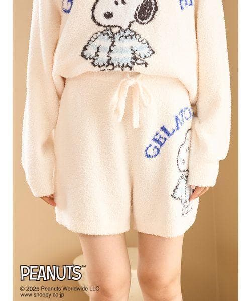 ジェラートピケ「PEANUTS」 ジャガードプルオーバー＆ショートパンツセット