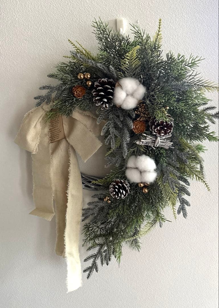 ＊フラワーリース＊　特大　玄関リース　クリスマスリース