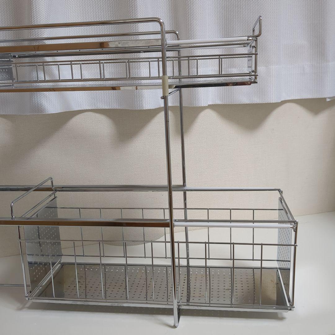 【専用出品】ステンレス製キッチンシンク下収納ラック【 2個】