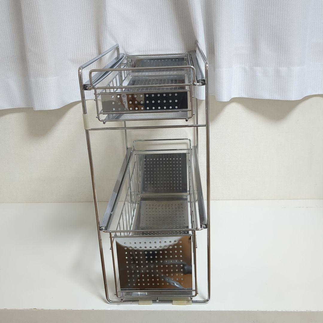 【専用出品】ステンレス製キッチンシンク下収納ラック【 2個】