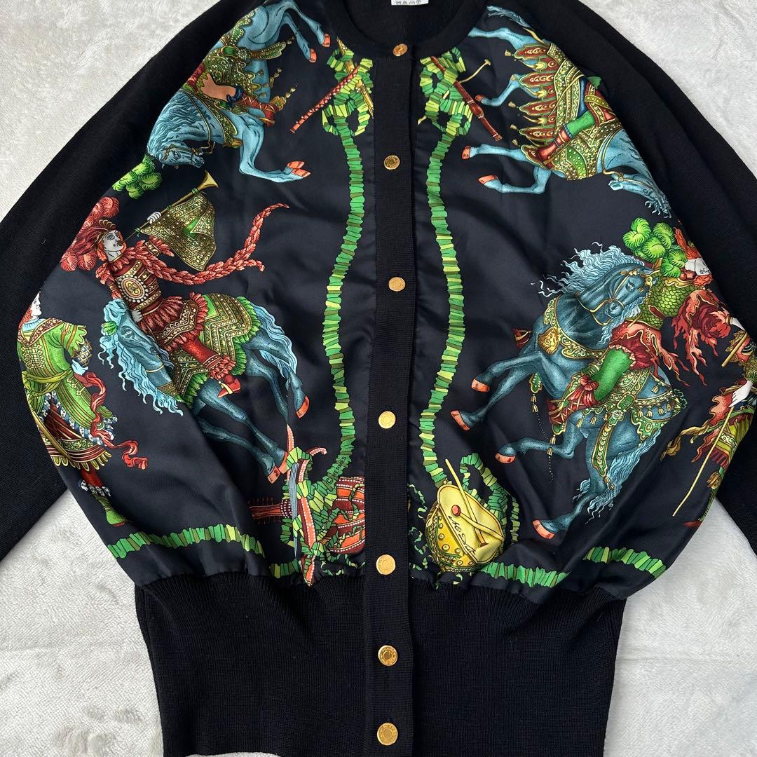 美品 vintage HERMES エルメス 乗馬 ホース カーディガン ボレロ