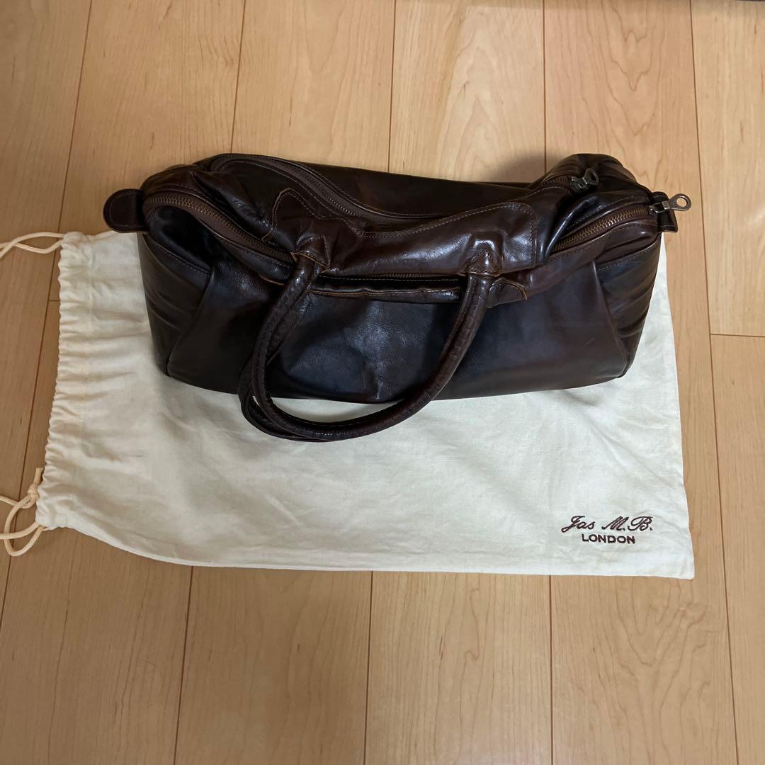 ととろ：Jas M.B. ブラウンレザーボストンバッグ
