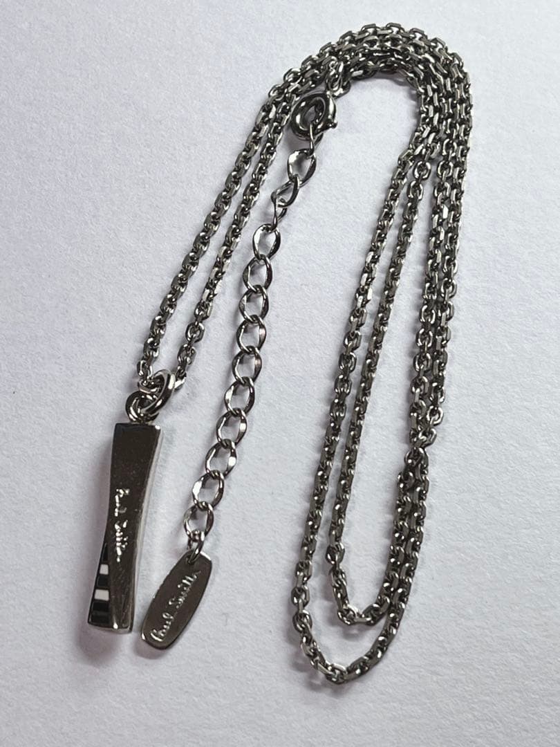 美品 ポールスミス ネックレス メンズ ツイスト ブラック アクセサリー
